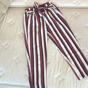 Charlotte Russe striped skinny leg trouser